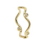 Decalite CZ Wave Ring Women Style Knuckle Ring Midi Finger Rings