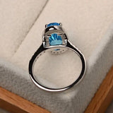 Silver Plated Oval Cut Zircon Cocktail Ring
