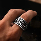 Vintage Stainless Steel Men's Ring Wedding Band Engagement Ring