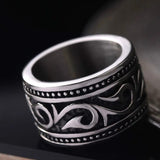 Vintage Stainless Steel Men's Ring Wedding Band Engagement Ring