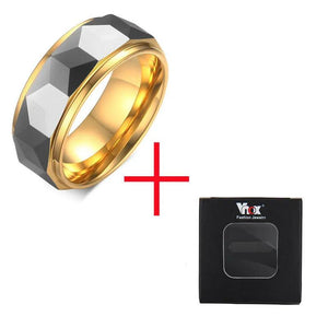 8mm Tungsten Men Ring Wedding Male Jewelry
