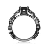 Skull Ring Halloween Jewelry Engagement Wedding CZ Crystal rings