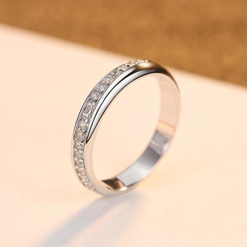 925 Silver OL Round Rings with AAAAA Zircon CZ for Women Men