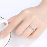 925 Silver OL Round Rings with AAAAA Zircon CZ for Women Men