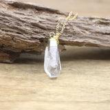 Faceted Crystal Amethysts Nugget Pendants Necklace