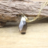 Faceted Crystal Amethysts Nugget Pendants Necklace