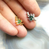 5pcs Coconut Tree Pendant Micro CZ Paved Vintage Charm DIY Necklace