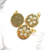 Star Pattern Round Pendant Jewelry with High Micro Pave CZ for Women