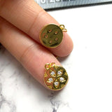 Star Pattern Round Pendant Jewelry with High Micro Pave CZ for Women