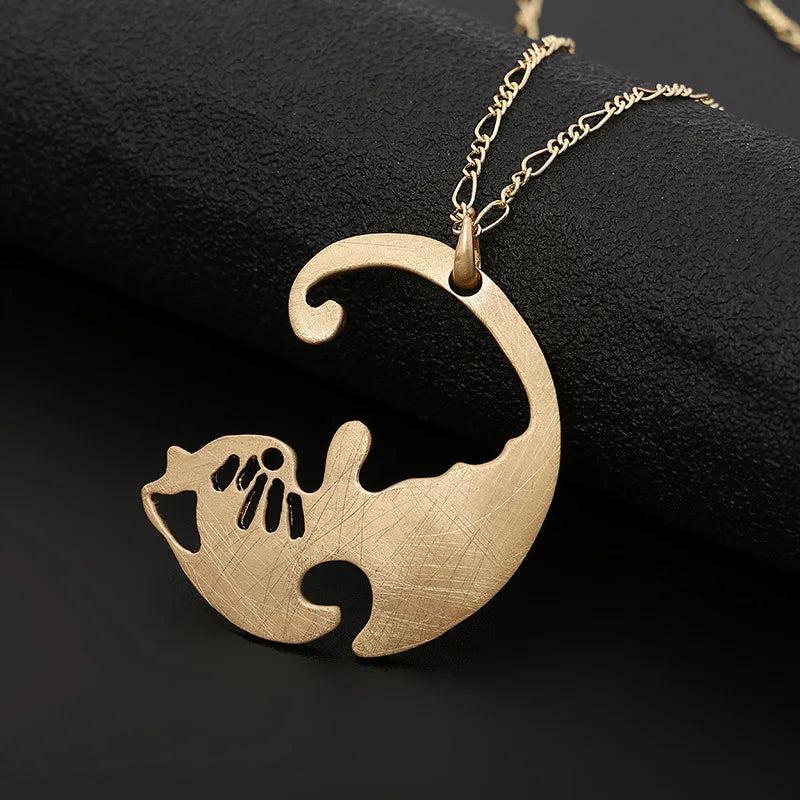 Golden Fish Animal Pendant Necklace for Women