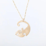 Golden Fish Animal Pendant Necklace for Women