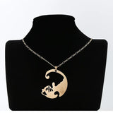 Golden Fish Animal Pendant Necklace for Women
