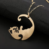 Golden Fish Animal Pendant Necklace for Women