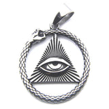 Vikings Style Wolf Love God Eye Pendant Necklace