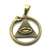 Vikings Style Wolf Love God Eye Pendant Necklace