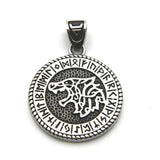 Vikings Style Wolf Love God Eye Pendant Necklace