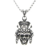 Stainless Steel Soldier Skull Pendant Necklace