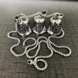 Tinkle Bell Necklace Stainless Steel Vikings Pendant
