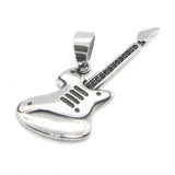 Rock Roll Style Guitar Pendant Stainless Steel Jewelry Punk Pendant