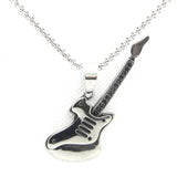 Rock Roll Style Guitar Pendant Stainless Steel Jewelry Punk Pendant