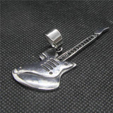 Rock Roll Style Guitar Pendant Stainless Steel Jewelry Punk Pendant