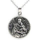 Golden Silver SAINT JOSEPH Pendant 316L Stainless Steel Band Party Saint Pendant