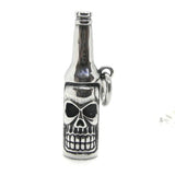 Hot Beer Bottle Skull Pendant 316L Stainless Steel Jewelry Band PARTY