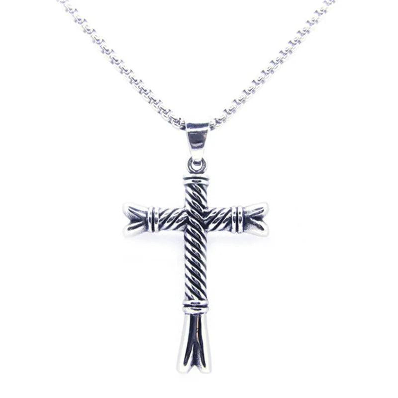 Hip-hop Style Cross Pendant 316L Stainless Steel Jewelry