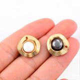 5Pcs Stainless Steel Pearl Charms Pendant Jewelry Making