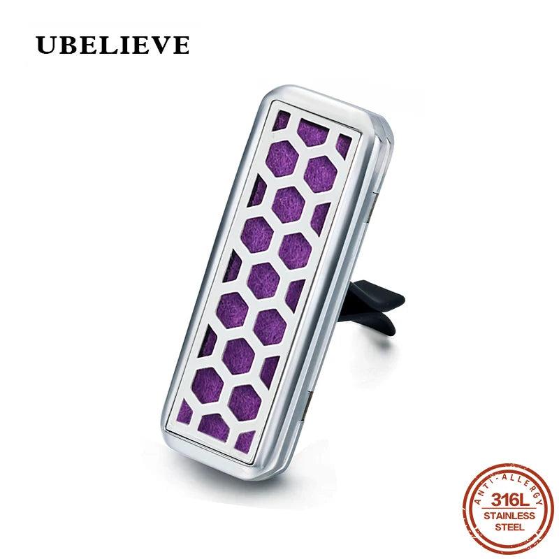 Car Air Diffuser 316L Stainless Steel Essential Oil Aromatherapy Necklace