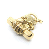 Golden Plated Fitness Pendant 316L Stainless Steel Men Boys Pendant