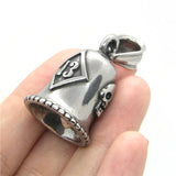Skull Bell Pendant Biker Style No.13 Stainless Steel