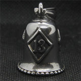 Skull Bell Pendant Biker Style No.13 Stainless Steel