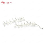 6PCS 42x8MM Tree Branch Charms Pendants Silver Brass DIY Jewelry Making