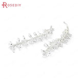 6PCS 42x8MM Tree Branch Charms Pendants Silver Brass DIY Jewelry Making