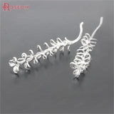 6PCS 42x8MM Tree Branch Charms Pendants Silver Brass DIY Jewelry Making