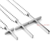Silver Jesus Cross Necklace for Women Stainless Steel Jewelry