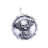 Motorcycles Skeleton Engine Pendant Stainless Steel Biker Pendant