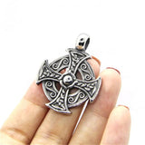 316L Stainless Steel Biker Cross Pendant