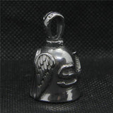 Angel Wings Bell Pendant Stainless Steel Feathers Unisex Jewelry