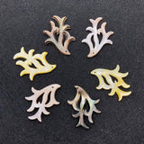 Natural Seawater Shell Branch Pendant 21x30mm for DIY Jewelry Making