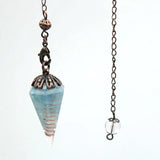 Copper Plated Amethysts Stone Hexagon Pyramid Pendant