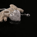 925 Silver Plated Hollow Love Necklace 20 inch Chain