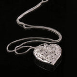 925 Silver Plated Hollow Love Necklace 20 inch Chain