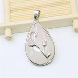 Water Drop Pink Moonstone Pendant 25X37mm for Jewelry Making