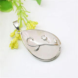 Water Drop Pink Moonstone Pendant 25X37mm for Jewelry Making