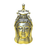 Solid Buddha Head Avalokitesvara Pendant Necklace for Men and Women