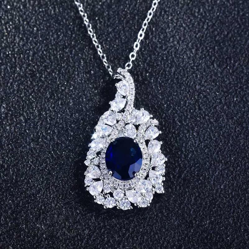 Europe America CZ Geometric Pendant Necklace High Anniversary Gift