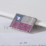 Chilean Flag Pendant Neck Chain Stainless Steel Unisex
