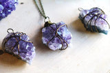 Raw Amethyst Necklace Purple Gemstone Boho Jewelry